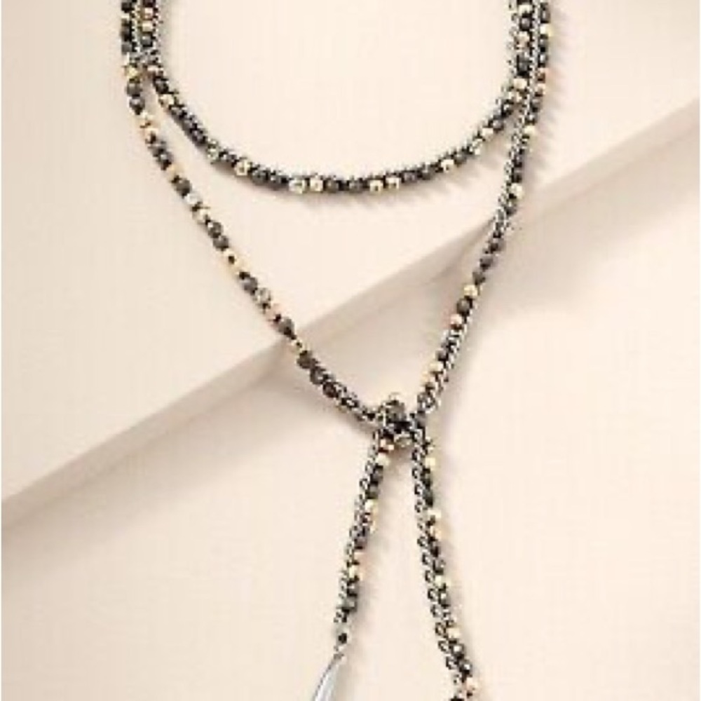 Stella & Dot Zoe Lariat Silver and Gold
Necklace